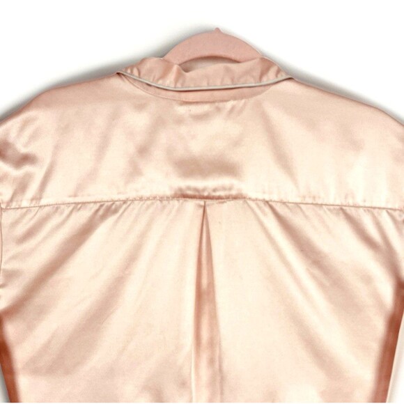 VTG Miss Elaine Lt Pink Nightgown Lingerie Embroidered Floral Pocket Womens SZ M - Picture 5 of 10